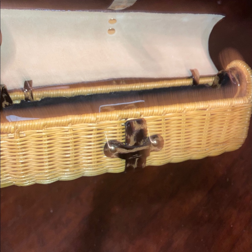 J crew leopard and rattan wicker clutch - Picture 7 of 7